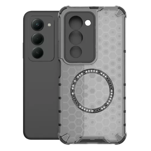 Xiaomi Redmi 15 4G / Redmi 15 5G Black Techsuit - HoneyComb Shield MagSafe tok