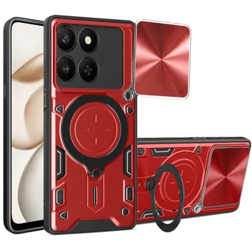 Honor 400 Smart / X7d 4G Piros Techsuit CamGuard Pro tok