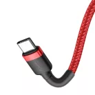 USB-C - USB-C kábel PD2.0 60W 20V 3A QC3.0 1m piros Baseus Cafule Nylon harisnyázott