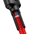 USB-C - USB-C kábel PD2.0 60W 20V 3A QC3.0 1m piros Baseus Cafule Nylon harisnyázott