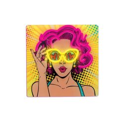 Neon ART LED POWER WOMAN sárga-lila FLA02 Forever Light