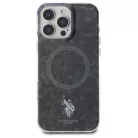 US Polo IML Ring MagSafe iPhone 16 Pro tok - Fekete