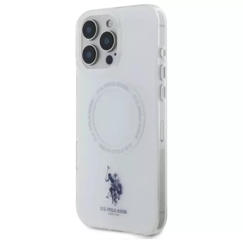 US Polo IML Ring MagSafe iPhone 16 Pro tok - Fehér