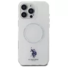 US Polo IML Ring MagSafe iPhone 16 Pro tok - Fehér