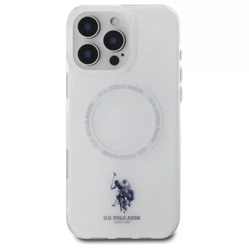 US Polo IML Ring MagSafe iPhone 16 Pro tok - Fehér