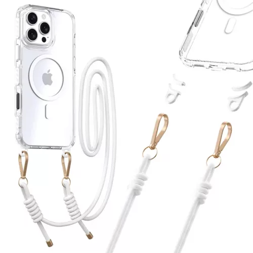Tel Protect Pántos Átlátszó iPhone 17 Air tok fehér