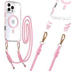 Tel Protect Strap Clear fliptok iPhone 17 Pro Max pink tok
