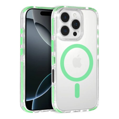 Tel Protect Strap Átlátszó Tok iPhone 17 Pro Max zöld tok