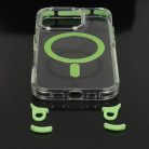 Tel Protect Strap Átlátszó Tok iPhone 17 Pro Max zöld tok
