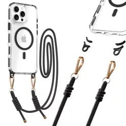 Tel Protect Pántos Átlátszó Tok iPhone 17 Air fekete tok