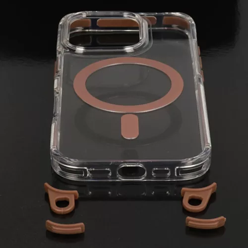 Tel Protect Strap átlátszó tok iPhone 17 Air arany tok