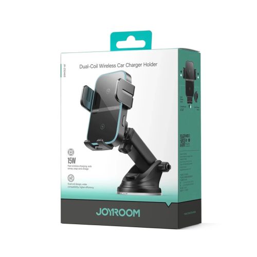 Joyroom JR-ZS246 S induktív töltős tartó műszerfalra - fekete tok