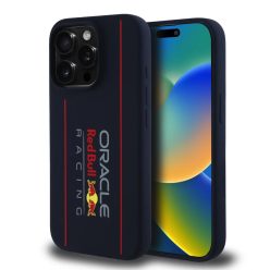   Red Bull Szilikon Függőleges Logós MagSafe tok iPhone 15 Pro Max-hoz Sötétkék