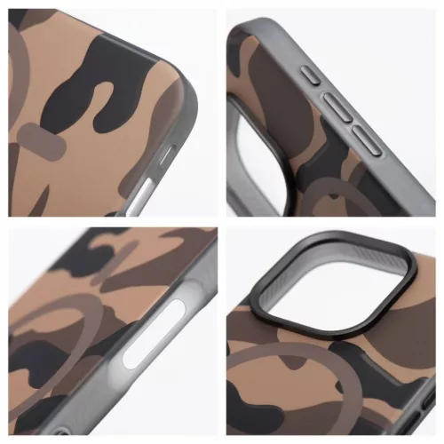 FORCELL F-PROTECT szintek két rétegű 4D technológiával, katonai ejtési teszt kompatibilis IPHONE 16 PRO sivatagi terepmintás tok