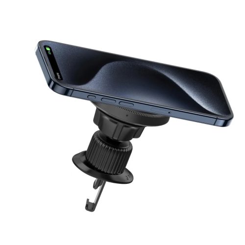 XO autós tartó mágneses CX025 vezeték nélküli magsafe töltővel 15W fekete szellőzőre