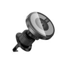 XO autós tartó mágneses CX025 vezeték nélküli magsafe töltővel 15W fekete szellőzőre