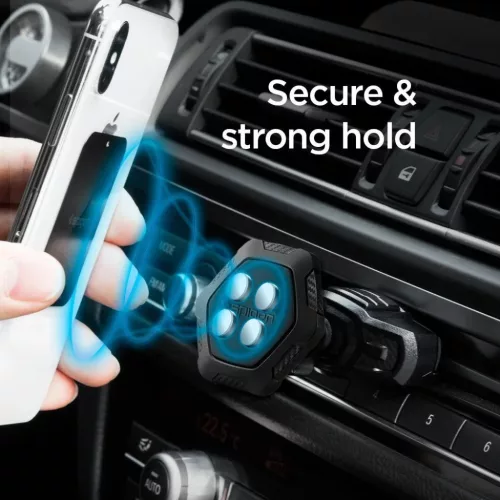 Spigen QS24 mágneses autós telefontartó fekete (000CG21944)