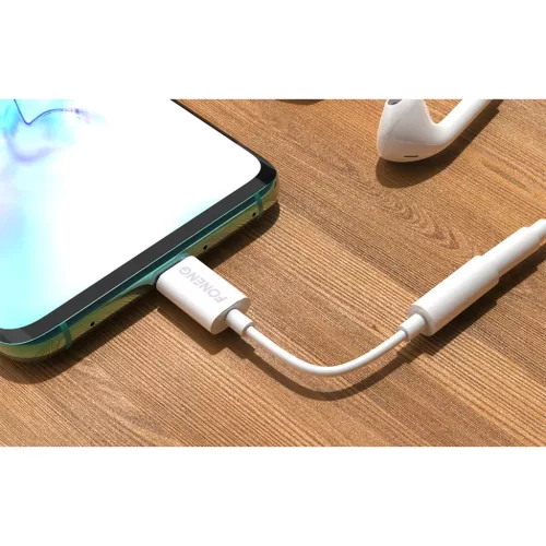 Foneng BM21 3.5mm jack - USB-C audio kábel (fehér)