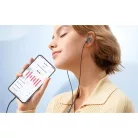 Joyroom Vezetékes Fülhallgató, Fülbe helyezhető fejhallgató távirányítóval és mikrofonnal, 3.5mm Jack, Sötétszürke (JR-EW03)