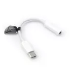 Fehér AUX Type C (férfi) - Jack 3,5 mm (női) adapter
