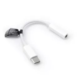 Fehér AUX Type C (férfi) - Jack 3,5 mm (női) adapter