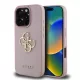 iPhone 16 Pro Pink Guess PU Grained 4G Metal Logo tok