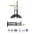 UGREEN Szögletes mini jack kábel 3,5 mm AUX lapos, 1 m (fekete)