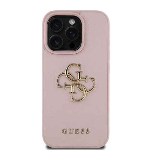 Guess PU Grained 4G Metal Logo iPhone 15 Pro Max tok Pink