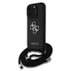 iPhone 16 Pro Fekete Guess PU 4G Metal Logo Crossbody Pántos tok
