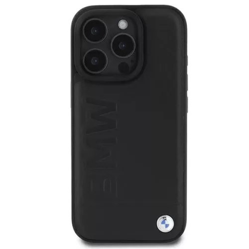 Apple iPhone 16 Pro Fekete BMW Leather Hot Stamp fliptok
