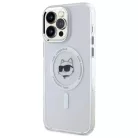 Karl Lagerfeld IML Metal Choupette Head MagSafe iPhone 13 Pro Max tok - fehér