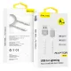 Blavec Cable Raptor fonott - USB Lightning kábel - 2,4A 0,5 méter (CRA-UL24WS05) fehér-ezüst