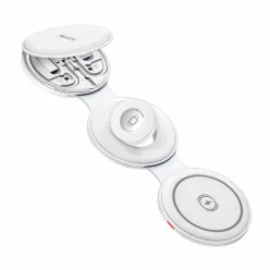   iPhone, Apple Watch, AirPods Fehér Yesido - Vezeték nélküli töltőállomás 5 az 1-ben (DS29) - Mágneses, Összecsukható, Tartó, 15W