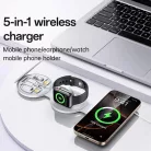 iPhone, Apple Watch, AirPods Fehér Yesido - Vezeték nélküli töltőállomás 5 az 1-ben (DS29) - Mágneses, Összecsukható, Tartó, 15W