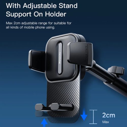 Yesido Autós tartó szélvédőre és műszerfalra (C174) - Fekete