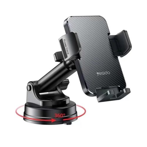 Autós tartó Yesido (C173) - Szélvédőre és Műszerfalra - Fekete