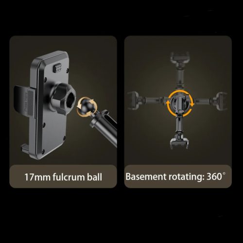 Autós tartó Yesido (C173) - Szélvédőre és Műszerfalra - Fekete