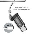 Yesido - OTG Adapter (GS04) - Micro-USB to Type-C, Plug & Play, 480Mbps - Fekete