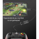 OTG Kábel Adapter (GS01) Type-C - USB 2.0, Plug & Play - Fekete Yesido