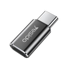   Yesido - OTG Adapter (GS22) Alumínium Ötvözet, Type-C to Lightning, 480Mbps - Szürke