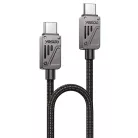 Yesido - Adatkábel (CA196) - Type-C to Type-C, Gyors töltés, 480Mbps, PD60W, CarPlay kompatibilis, cink ötvözet, 1.2m - Fekete