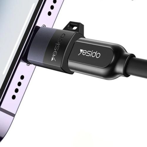 Micro-USB to Lightning Szürke Yesido OTG Adapter (GS30), 480Mpb/s, Alumínium ötvözet, 12W