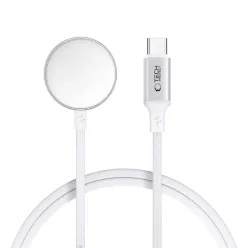   Tech-Protect Mc02 Ultraboost Mágneses Töltő Type-C Kábel 100cm Apple Watch Fehér