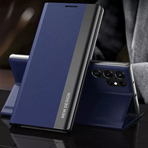 Sleep Case Pro fliptok Samsung Galaxy S25 Ultra készülékhez klappal és állvánnyal - kék tok