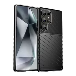   Samsung Galaxy S25 Ultra tok Thunder Case szilikon páncélozott - fekete
