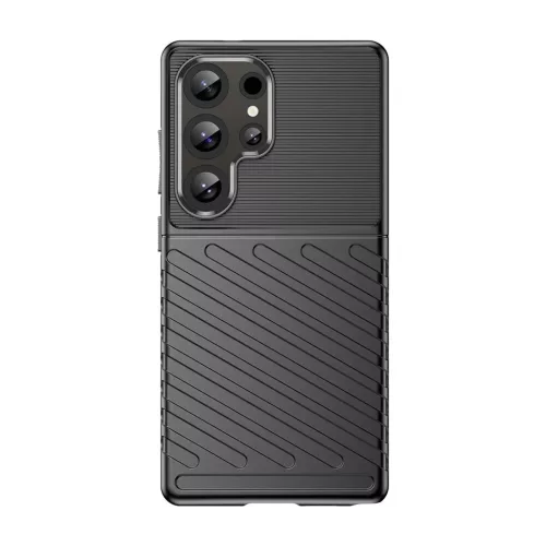 Samsung Galaxy S25 Ultra tok Thunder Case szilikon páncélozott - fekete