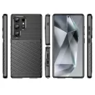 Samsung Galaxy S25 Ultra tok Thunder Case szilikon páncélozott - fekete