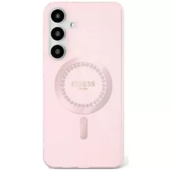   GUESS tok Samsung Galaxy S25 Ultra GUHMS25LPFTDTEP (Mágneses IML strasszkövek) rózsaszín tok