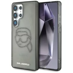   Karl Lagerfeld Rhinestones Karl Head Logo Samsung Galaxy S25 Ultra fekete tok