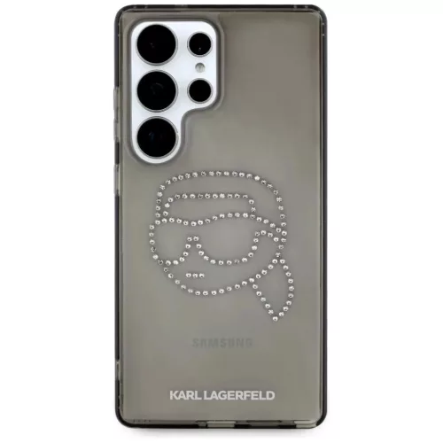 Karl Lagerfeld Rhinestones Karl Head Logo Samsung Galaxy S25 Ultra fekete tok